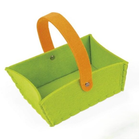 Janod Fabric Plush Basket with 8 Vegetables Shopping Toy New Sealed For Age 2-6 - Picture 6 of 13